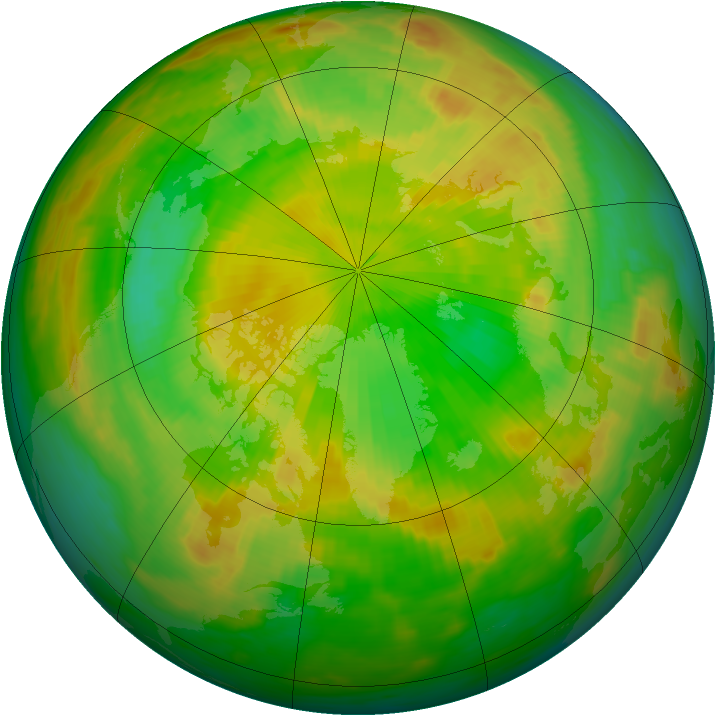 Arctic ozone map for 04 June 1990
